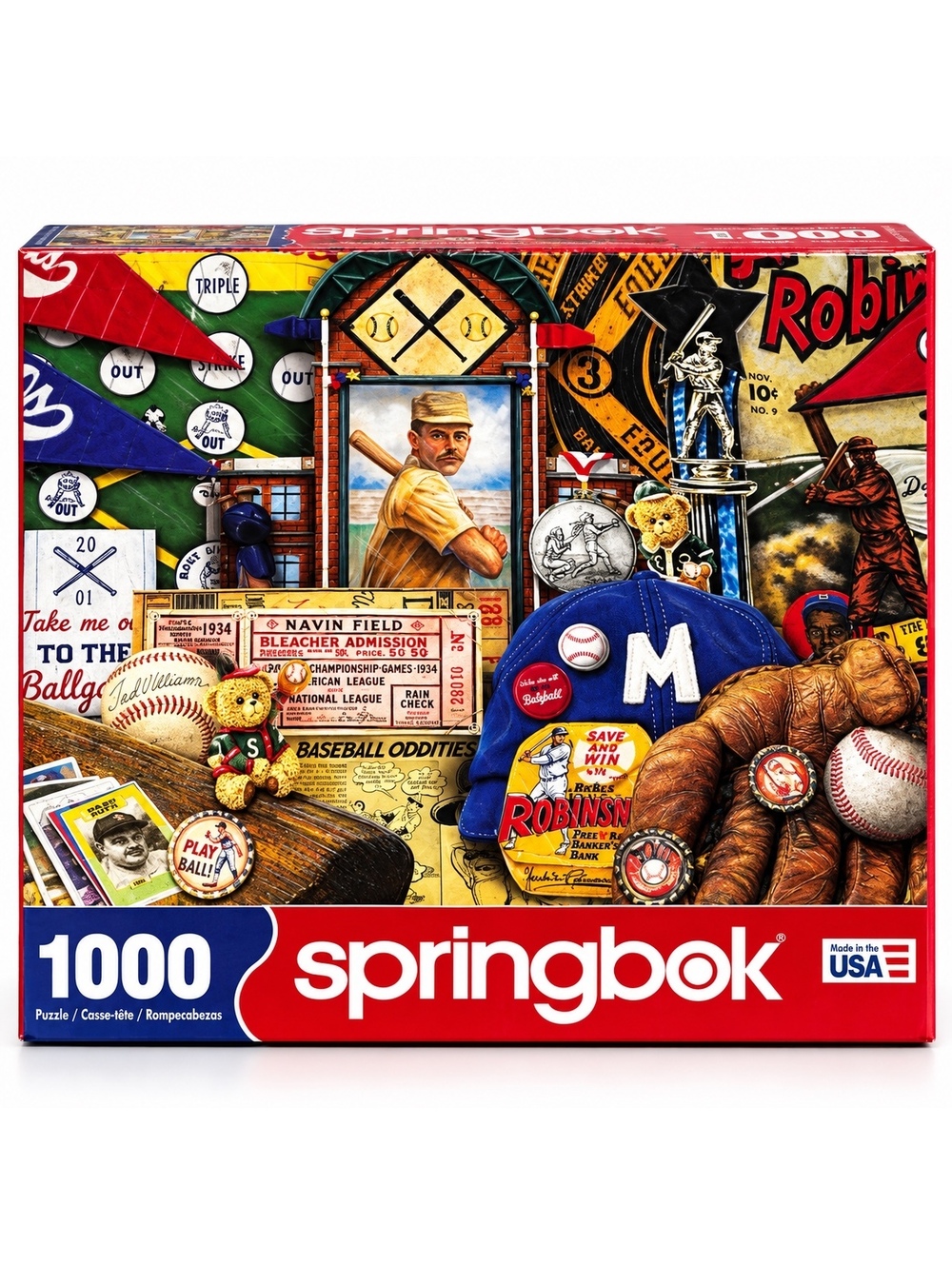 Springbok Baseball 1000 pc – Made in USA